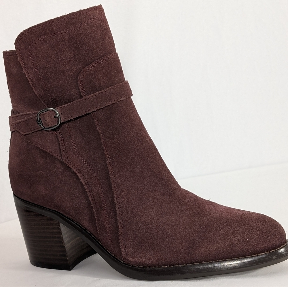 NWT Sam Edelman Spiced Pecan Suede Simona Block Heel Ankle Booties